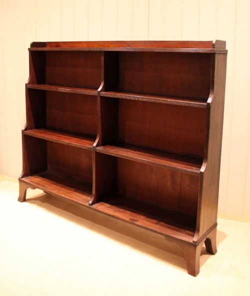MAHOGANY REGENCY STYLE OPEN BOOKCASE - ADDITIONAL PHOTO 1