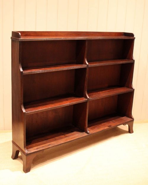 MAHOGANY REGENCY STYLE OPEN BOOKCASE - ADDITIONAL PHOTO 3