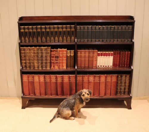 MAHOGANY REGENCY STYLE OPEN BOOKCASE - ADDITIONAL PHOTO 4