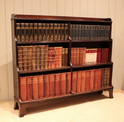 MAHOGANY REGENCY STYLE OPEN BOOKCASE - ADDITIONAL PHOTO 6