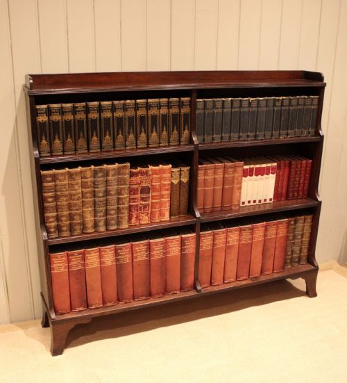 MAHOGANY REGENCY STYLE OPEN BOOKCASE - ADDITIONAL PHOTO 8