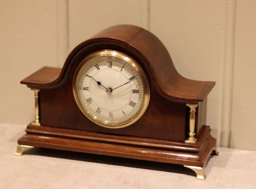 EDWARDIAN MAHOGANY TIMEPIECE MANTEL CLOCK - ADDITIONAL PHOTO 2