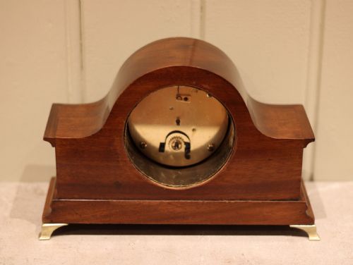 EDWARDIAN MAHOGANY TIMEPIECE MANTEL CLOCK - ADDITIONAL PHOTO 10