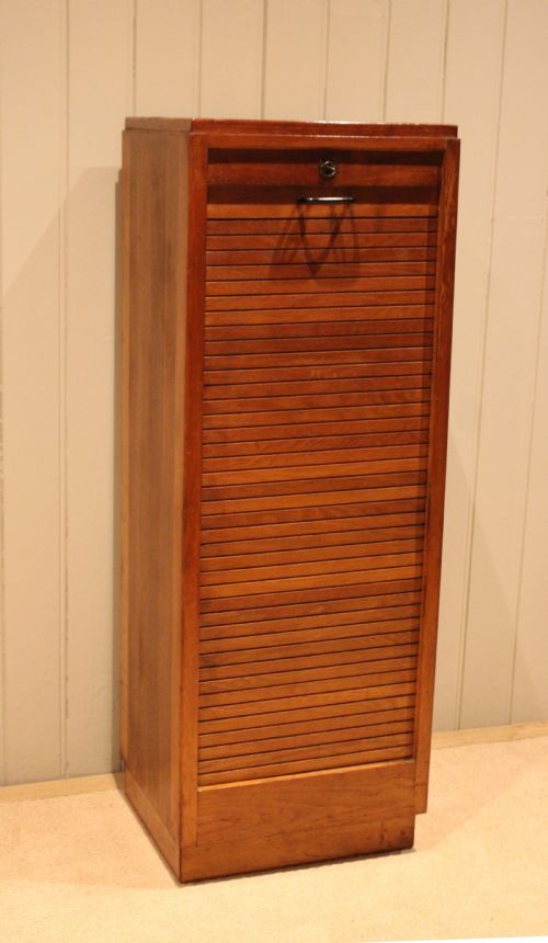 SINGLE TAMBOUR FRONT FILING CABINET