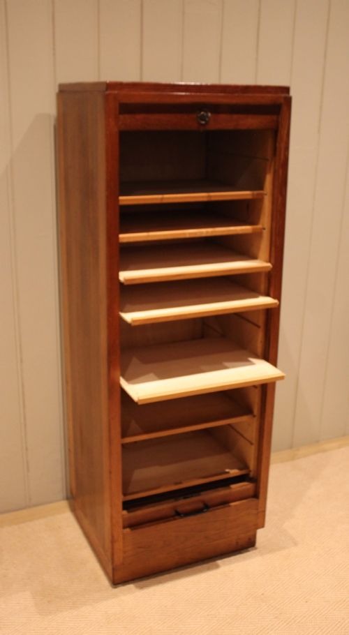 SINGLE TAMBOUR FRONT FILING CABINET - ADDITIONAL PHOTO 3