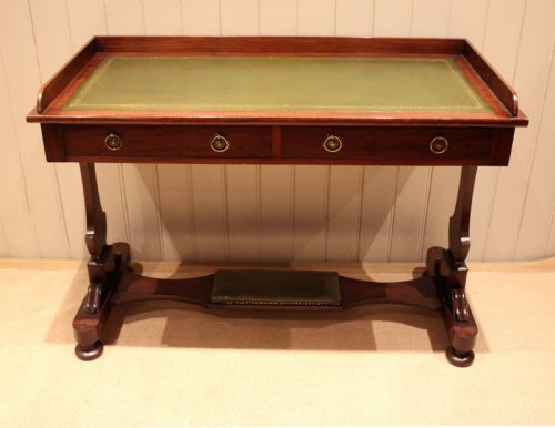LARGE MAHOGANY WRITING TABLE - ADDITIONAL PHOTO 7