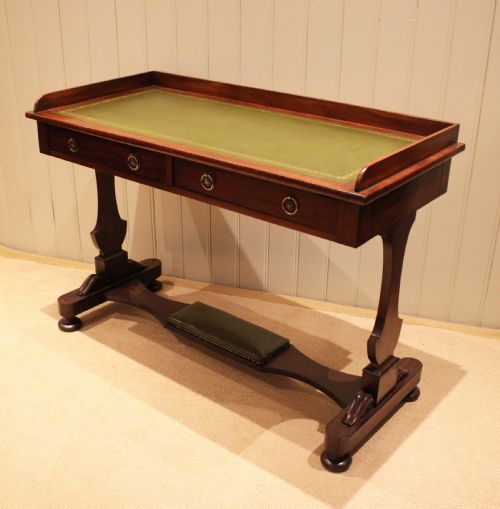LARGE MAHOGANY WRITING TABLE - ADDITIONAL PHOTO 8