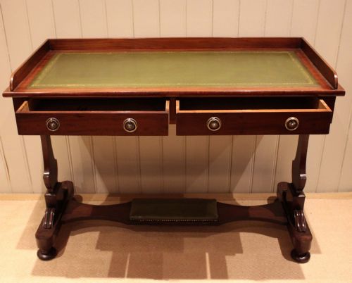 LARGE MAHOGANY WRITING TABLE - ADDITIONAL PHOTO 9