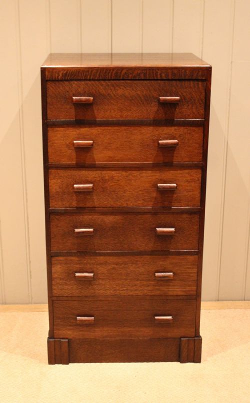 fig 1. Tall Oak Chest Of Drawers