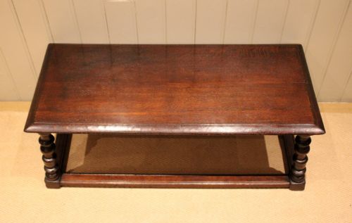 SOLID DARK OAK COFFEE TABLE - ADDITIONAL PHOTO 8