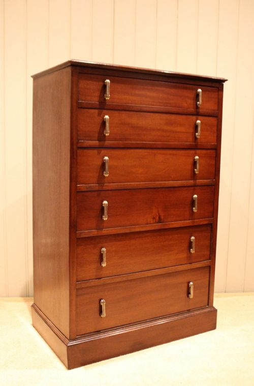 TALL MAHOGANY CHEST OF DRAWERS