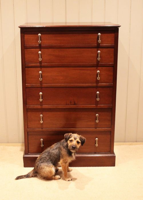 TALL MAHOGANY CHEST OF DRAWERS - ADDITIONAL PHOTO 4