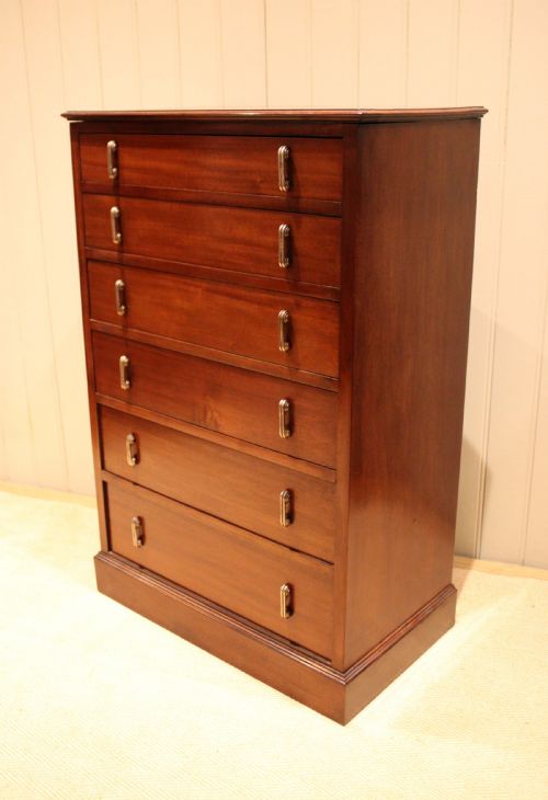 TALL MAHOGANY CHEST OF DRAWERS - ADDITIONAL PHOTO 5