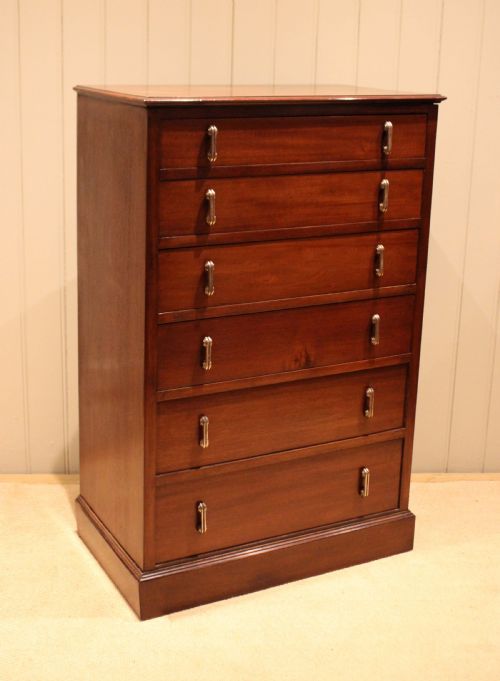 TALL MAHOGANY CHEST OF DRAWERS - ADDITIONAL PHOTO 9