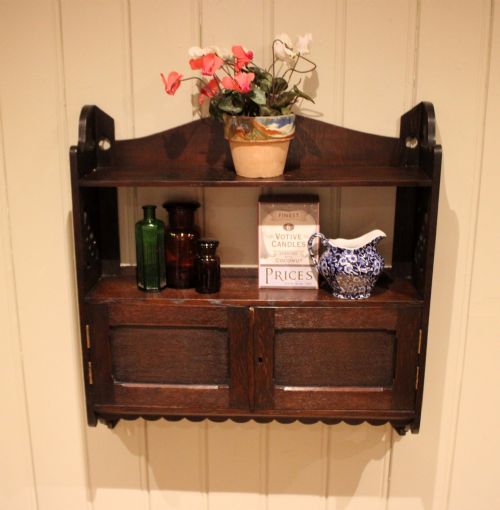 ARTS CRAFTS STYLE OAK WALL CABINET - ADDITIONAL PHOTO 8