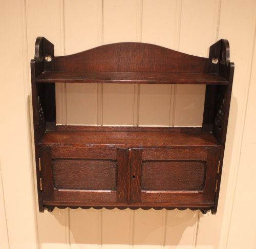 ARTS CRAFTS STYLE OAK WALL CABINET - ADDITIONAL PHOTO 10