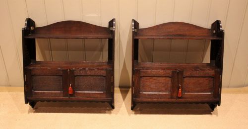 ARTS CRAFTS STYLE OAK WALL CABINET - ADDITIONAL PHOTO 11