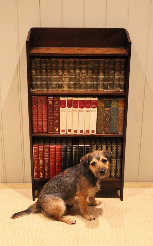 SMALL OAK OPEN BOOKCASE - ADDITIONAL PHOTO 2
