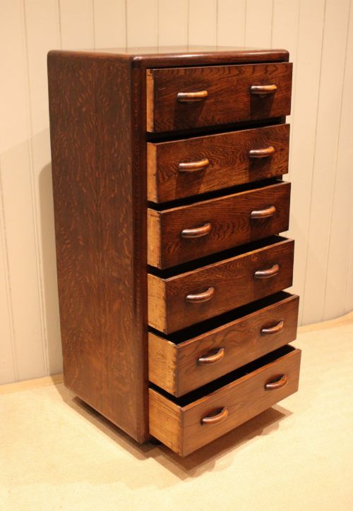 SOLID OAK CHEST OF DRAWERS - ADDITIONAL PHOTO 5