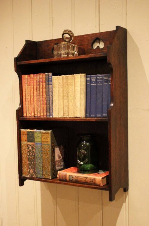 ARTS CRAFTS OAK WALL SHELVES - ADDITIONAL PHOTO 2