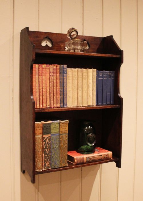 ARTS CRAFTS OAK WALL SHELVES - ADDITIONAL PHOTO 4