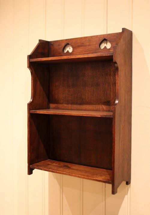 ARTS CRAFTS OAK WALL SHELVES - ADDITIONAL PHOTO 5