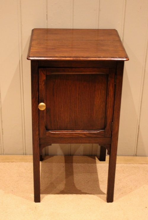 Edwardian Oak Bedside Cabinet