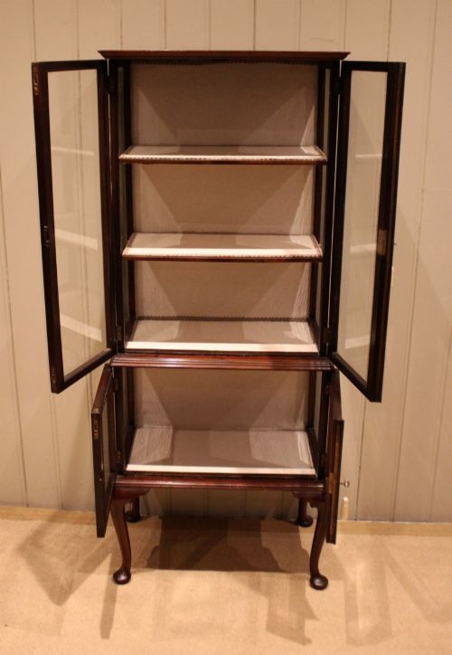 EDWARDIAN MAHOGANY DISPLAY CABINET - ADDITIONAL PHOTO 1