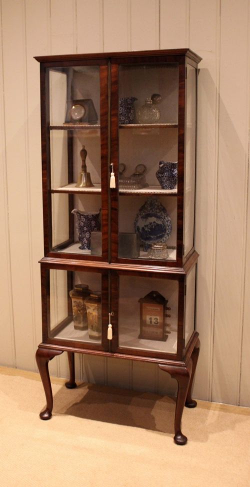 EDWARDIAN MAHOGANY DISPLAY CABINET - ADDITIONAL PHOTO 2