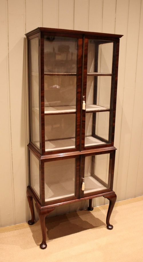 EDWARDIAN MAHOGANY DISPLAY CABINET - ADDITIONAL PHOTO 3
