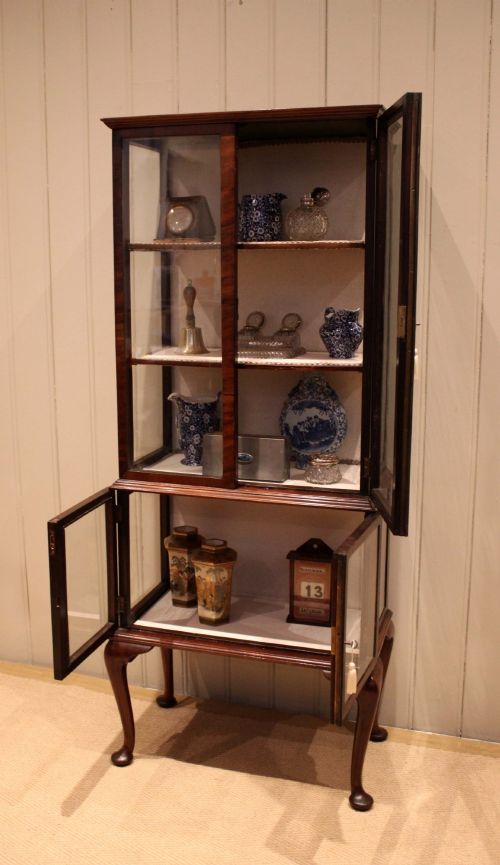 EDWARDIAN MAHOGANY DISPLAY CABINET - ADDITIONAL PHOTO 4