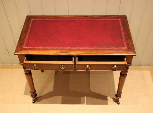 LATE 19TH CENTURY MAHOGANY WRITING DESK - ADDITIONAL PHOTO 5