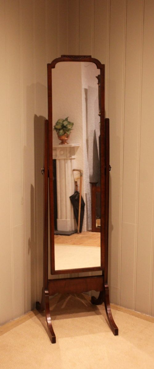 MAHOGANY CHEVAL MIRROR