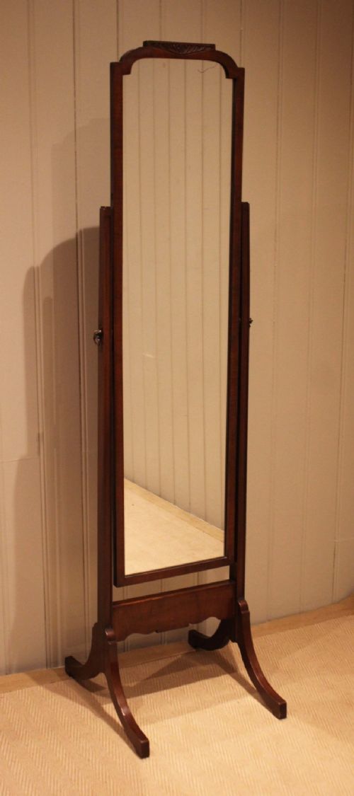 MAHOGANY CHEVAL MIRROR - ADDITIONAL PHOTO 1