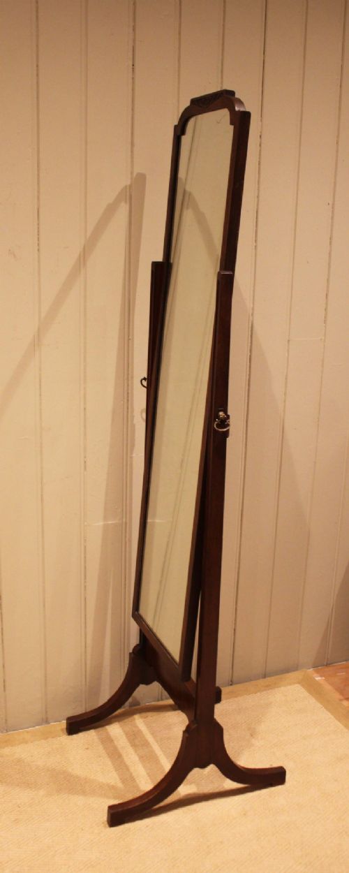 MAHOGANY CHEVAL MIRROR - ADDITIONAL PHOTO 3