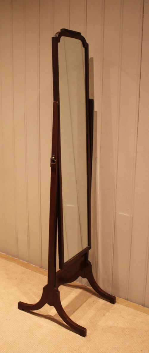 MAHOGANY CHEVAL MIRROR - ADDITIONAL PHOTO 5