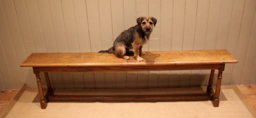 LONG SOLID OAK BENCH - ADDITIONAL PHOTO 3