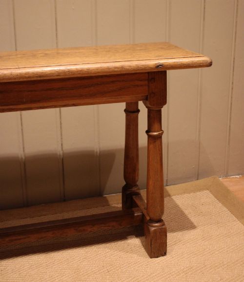 LONG SOLID OAK BENCH - ADDITIONAL PHOTO 4