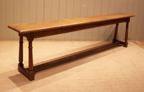 LONG SOLID OAK BENCH - ADDITIONAL PHOTO 6