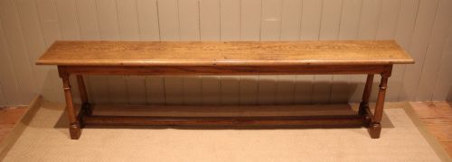 LONG SOLID OAK BENCH - ADDITIONAL PHOTO 7