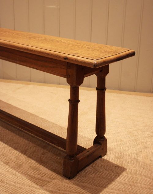 LONG SOLID OAK BENCH - ADDITIONAL PHOTO 9