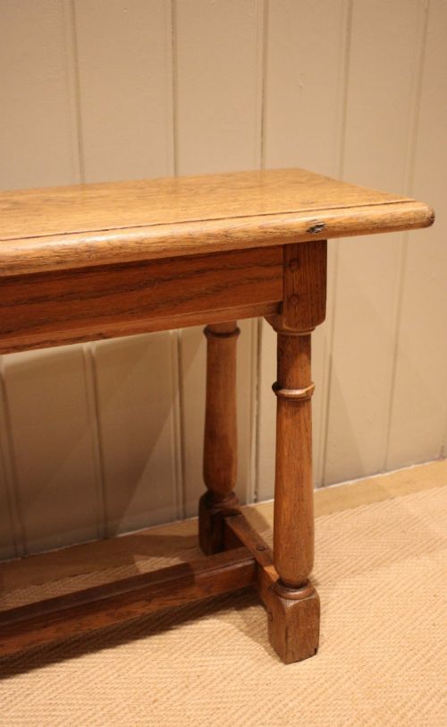 LONG SOLID OAK BENCH - ADDITIONAL PHOTO 11