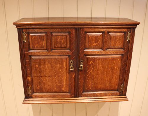 LATE 19TH CENTURY SOLID OAK WALL CABINET - ADDITIONAL PHOTO 2
