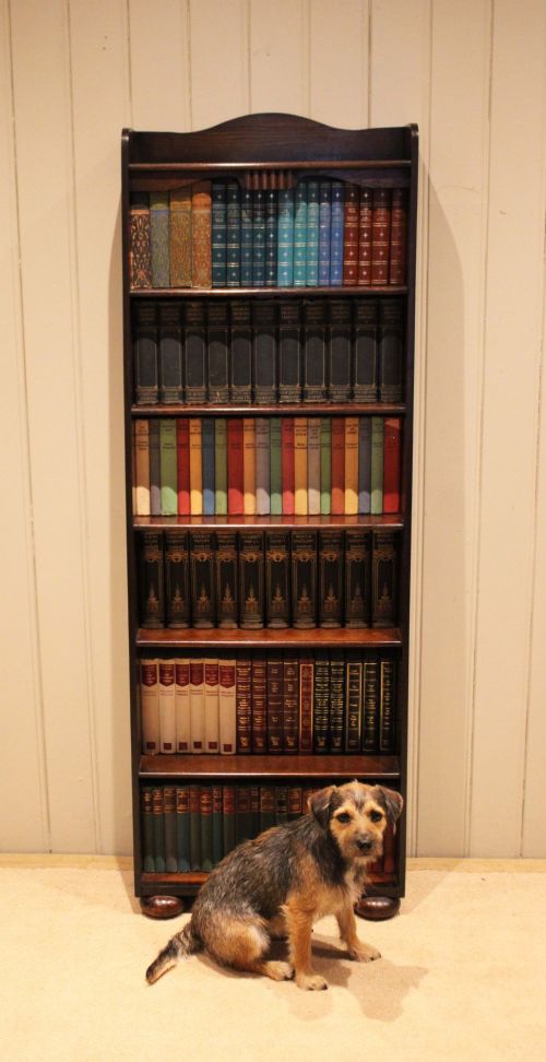 TALL OAK ARCH TOP OPEN BOOKCASE - ADDITIONAL PHOTO 2