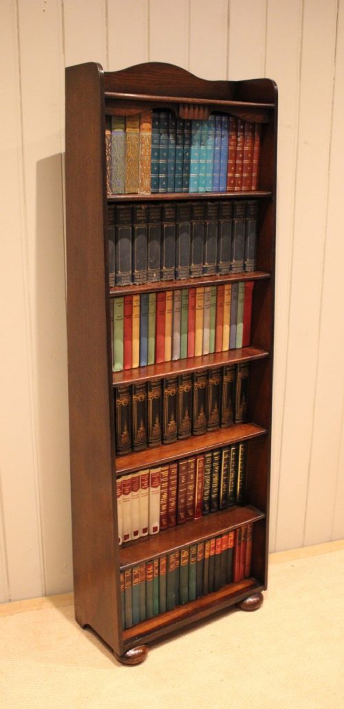 TALL OAK ARCH TOP OPEN BOOKCASE - ADDITIONAL PHOTO 6