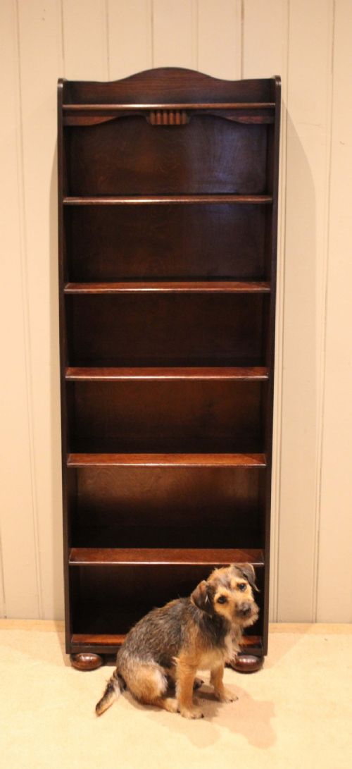 TALL OAK ARCH TOP OPEN BOOKCASE - ADDITIONAL PHOTO 7