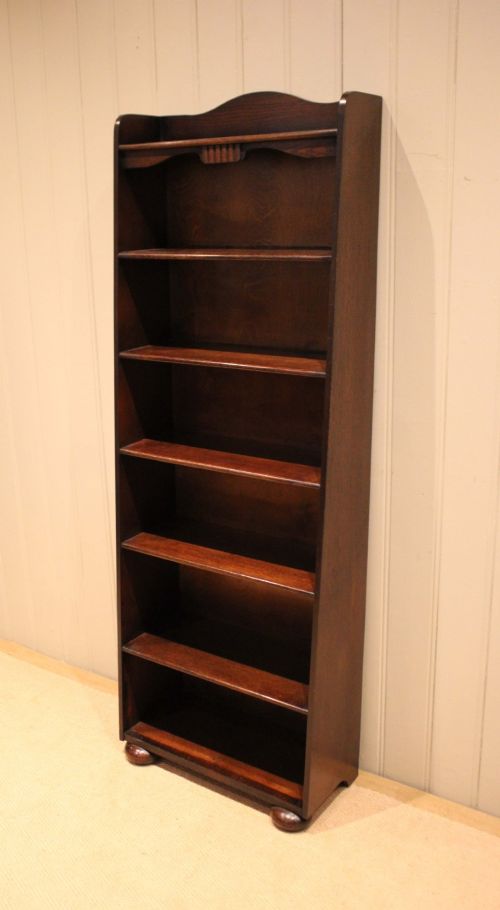 TALL OAK ARCH TOP OPEN BOOKCASE - ADDITIONAL PHOTO 11