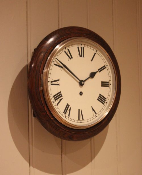 Early 20th Century Oak Dial Clock