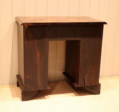 SMALL PROPORTIONED BURR WALNUT PEDESTAL DESK - ADDITIONAL PHOTO 9