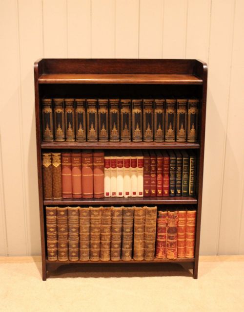Oak Open Adjustable Bookcase